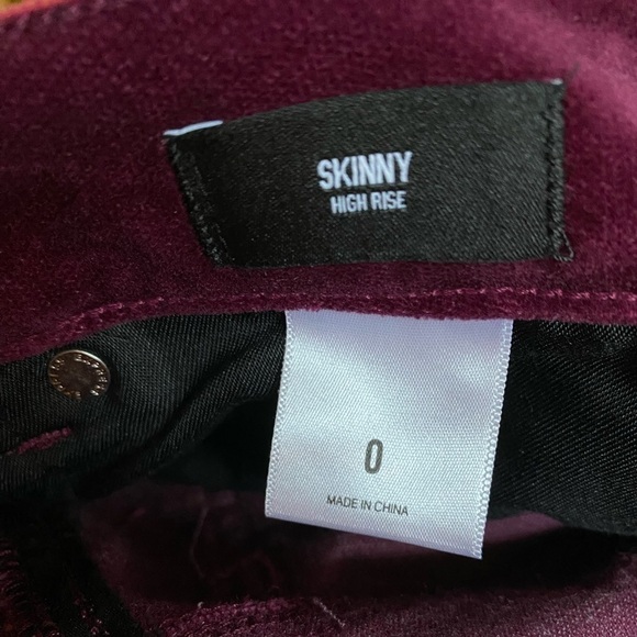 Express NWT High Waisted Skinny Velvet Pants - Picture 10 of 10